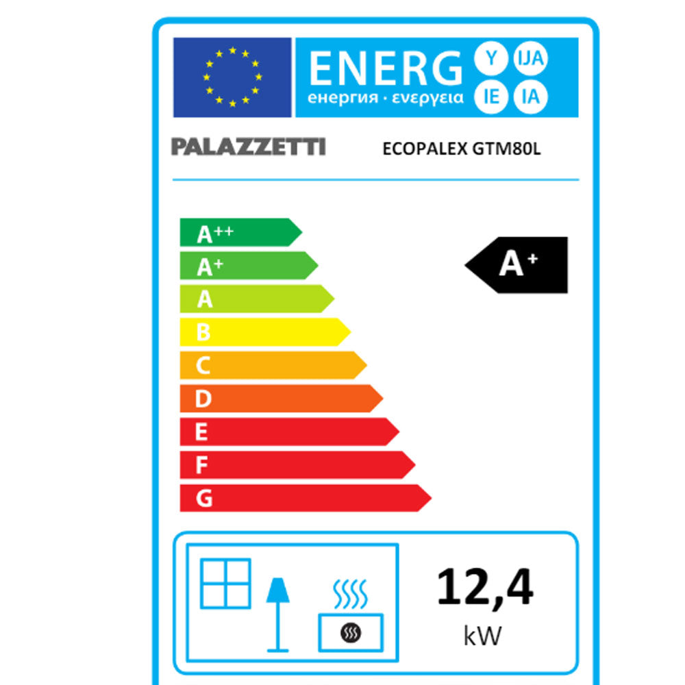 Focar semineu Insert GTM80 Corner L by Palazzetti