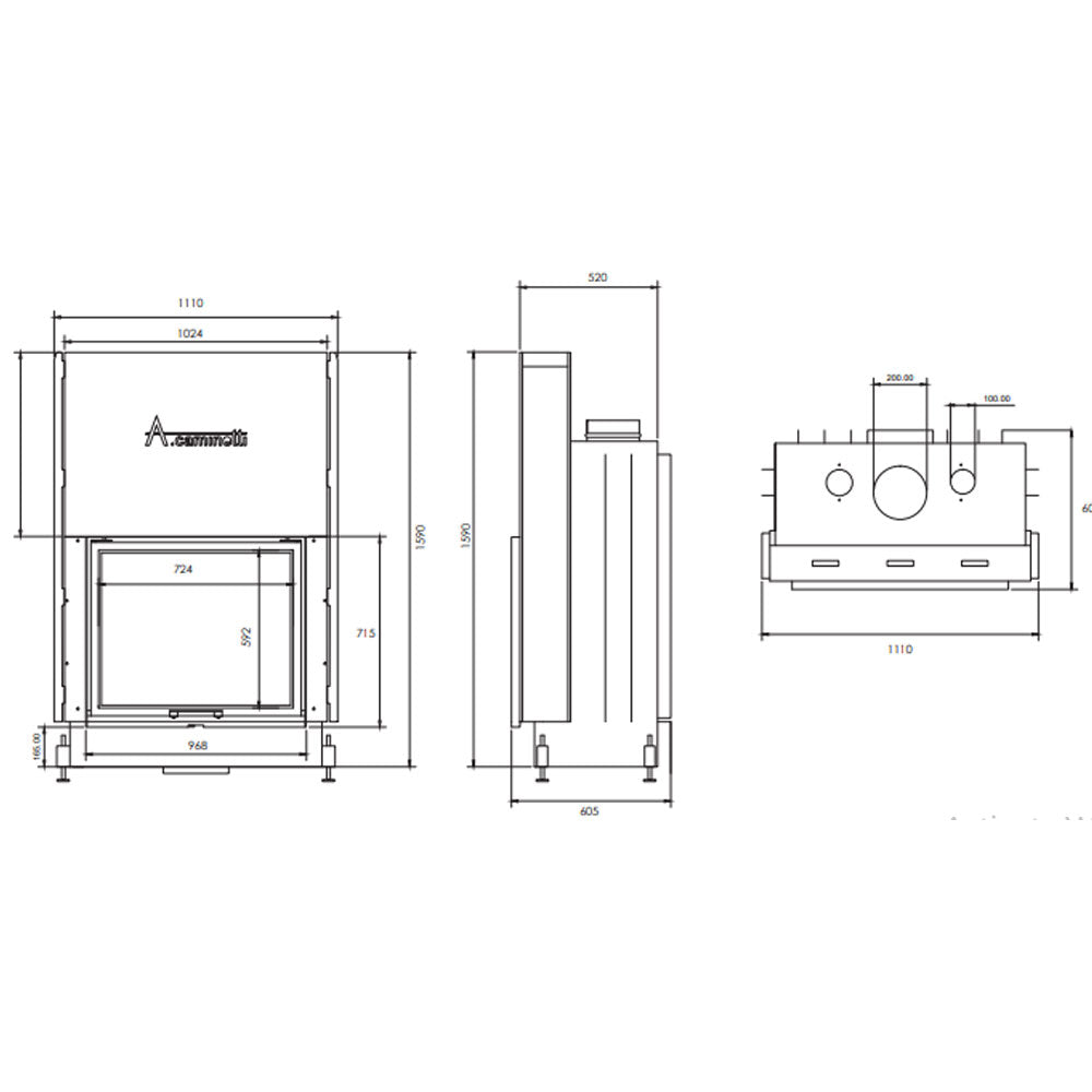 Focar A-caminetti FLAT 75X60