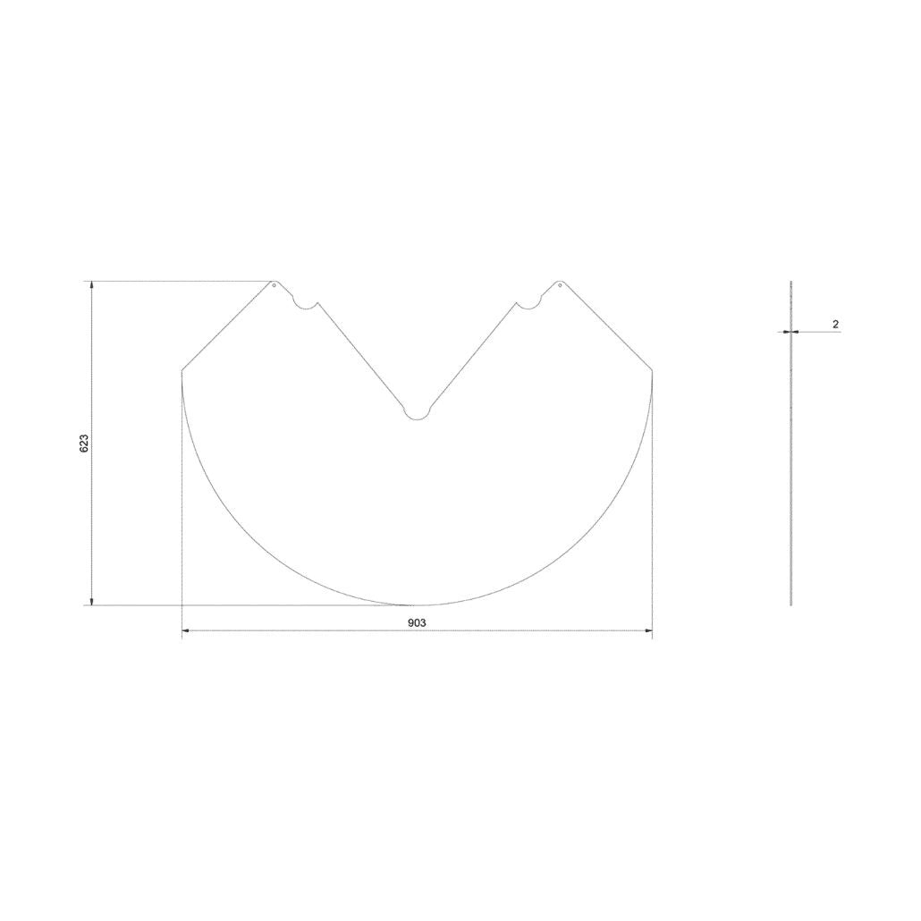 Tabla frontala semicirculara protectie podea - REN