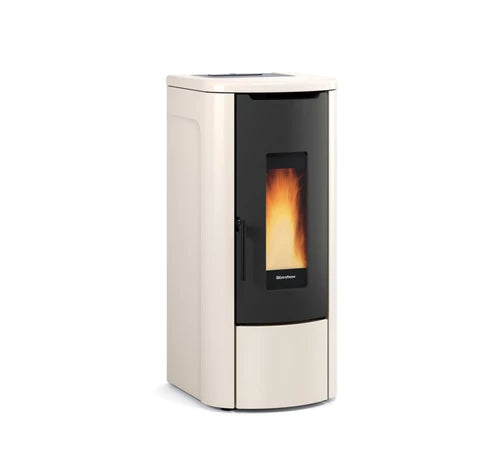 Termosemineu pe peleti, tip centrala, 14,2 kW, Rosanna Idro, La Nordica-Extraflame, culoarea fildes