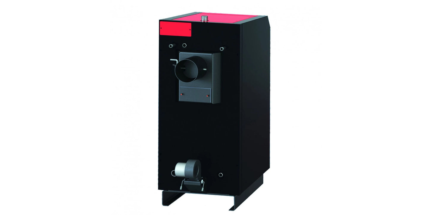 Cazan pe lemne, din tabla de otel, 50 kW, cu ventilator, NWB PRIME 50, BURNiT