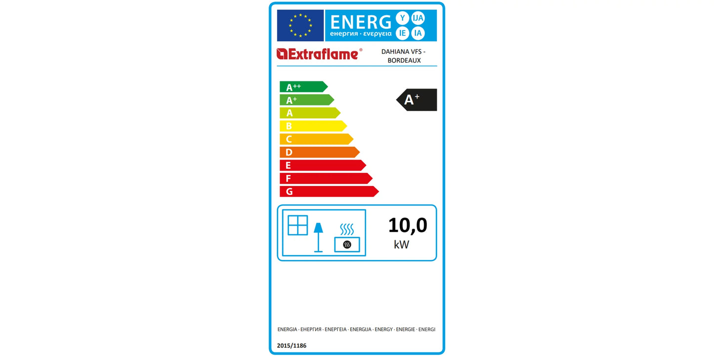 Semineu pe peleti 3.0-10.0 kW, pentru 287 m3, DAHIANA VFS, Bordeaux, La Nordica-Extraflame