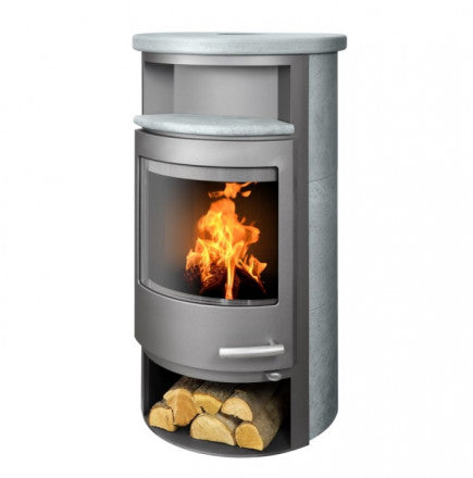 Soba pe lemn ABX - Talc Apollo + HD (tablă gri)