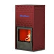 Termoșemineu pe lemne 18.4 kW, pentru încălzire centrală, cu geam termoizolantă, roșu, BT-HIDRO20 R, BlauTech