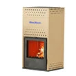 Termoșemineu pe lemne 13.7 kW, pentru încălzire centrală, cu geam termoizolantă, bej, BT-HIDRO15 B, BlauTech