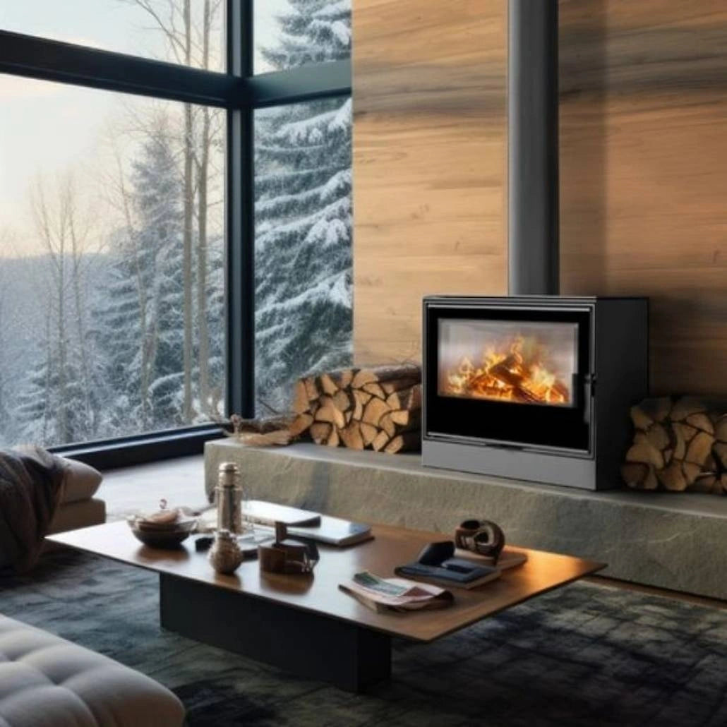 Soba otel Kari 80 - 12kW cu loc lemne