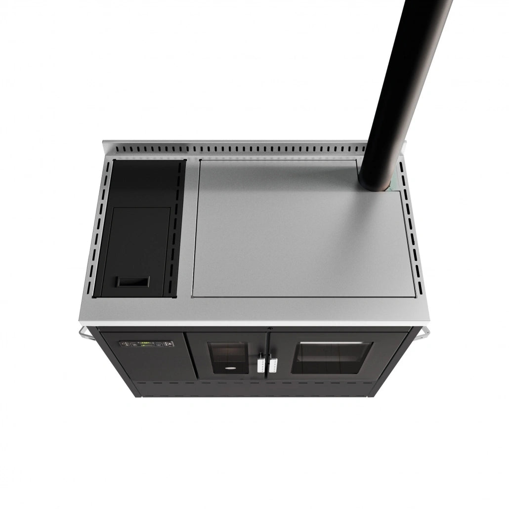 SOBA DE GATIT PE PELETI ISOTTA 7.5-21KW - NEGRU