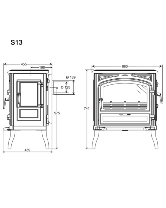 Sobă Fontă KAWMET Premium EOS S13 ECO – 10 kW