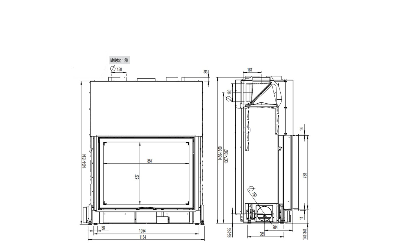 Focar semineu focar semineu 97x45 s 2 0 austroflamm copy