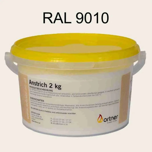 Vopsea termica pulbere 100°C - RAL9010 - Ortner