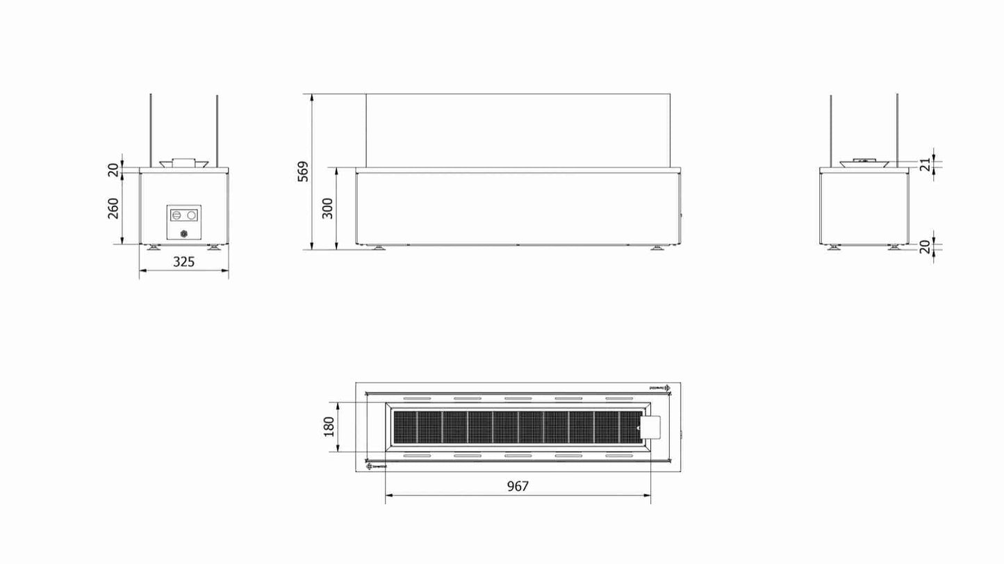 Patio Horizontal Negru Manual - Incalzitor pe gaz