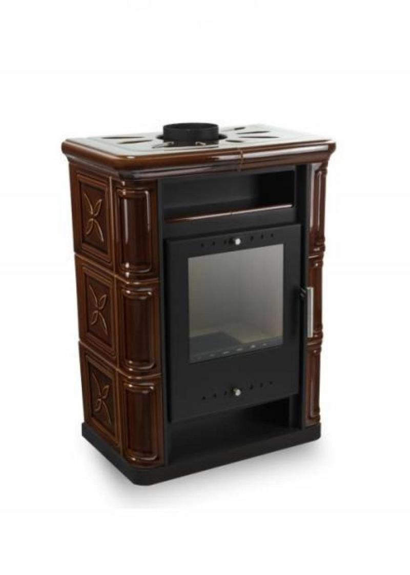 SOBA LEMN CERAMICA, CAHLE TERACOTA, ARTA MARO,6KW