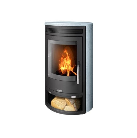 Soba pe lemn ABX - Arktis 6 talc, tablă neagră + HD