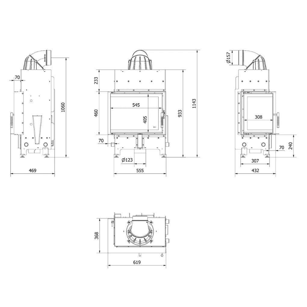 FLOTEK S 8kW - Sticla stanga fara stalp - Samota Neagra