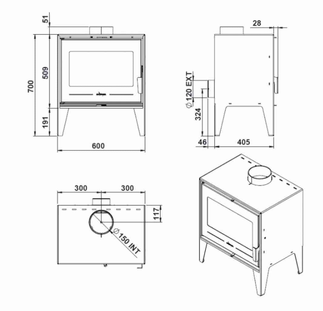 Soba otel Euro 8-10kW