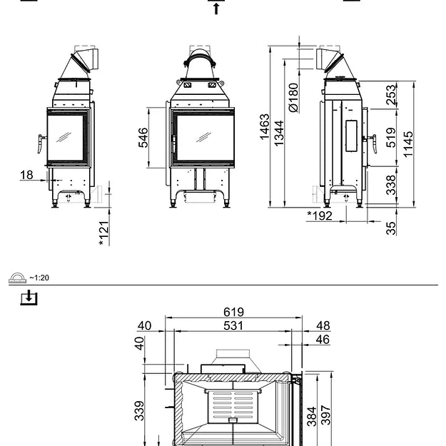 Spartherm Focar semineu Varia 2R-55