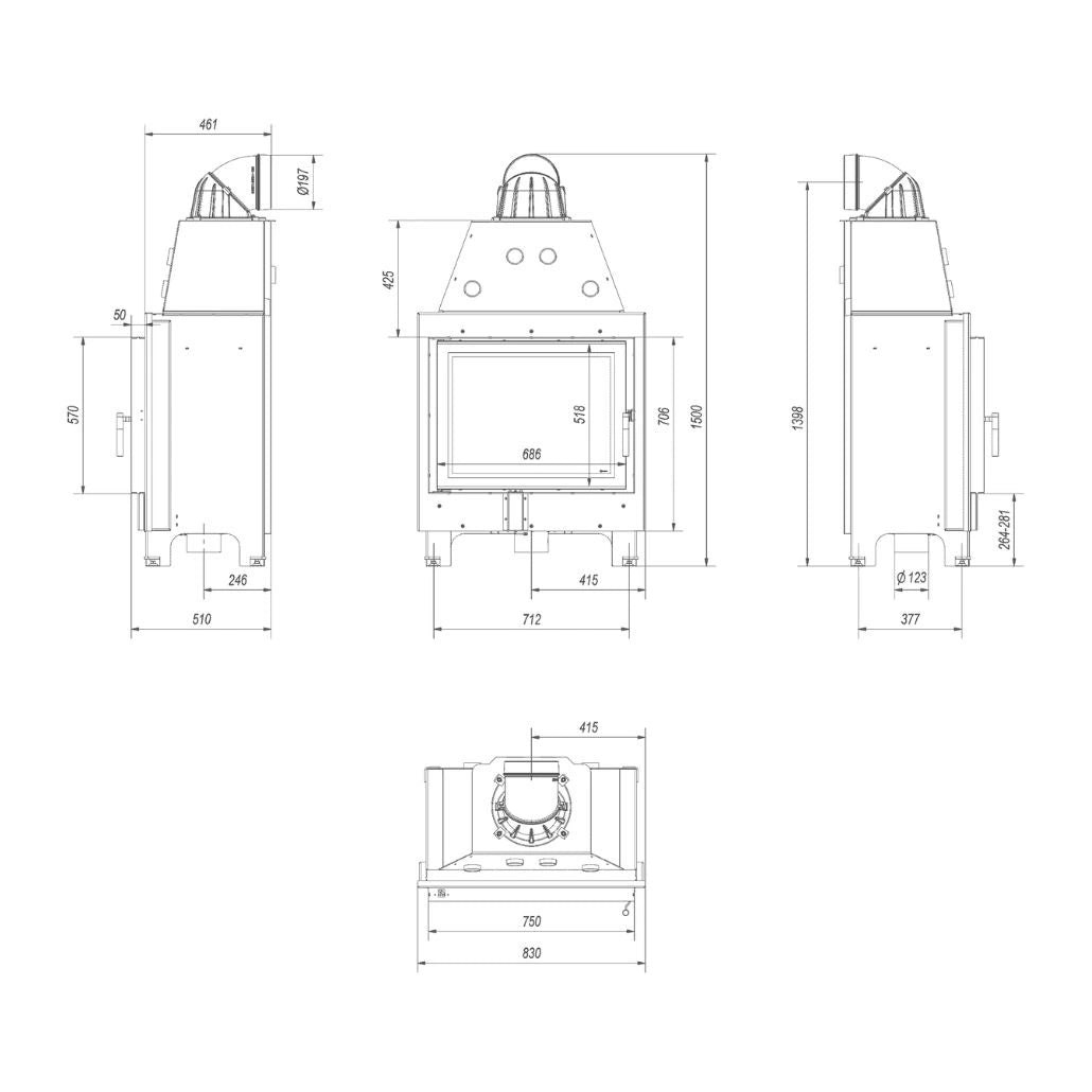 MBA 18-21 kw cu recuperator - samota neagra
