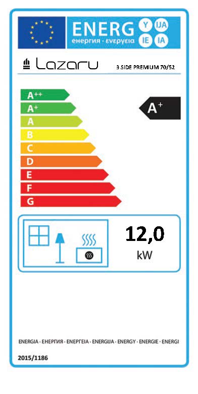 Focar semineu 3 SIDE PREMIUM 70/52 Black Lazaru