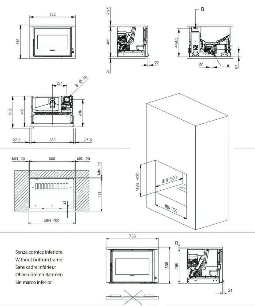 FOCAR PELETI COMFORT P70 H49 5.0 3,0-8,0 kW