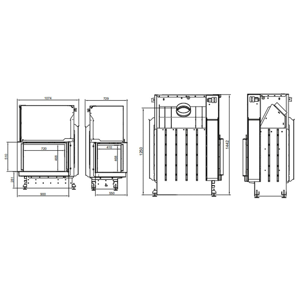 Focar semineu QUATTRO 70 L PREMIUM