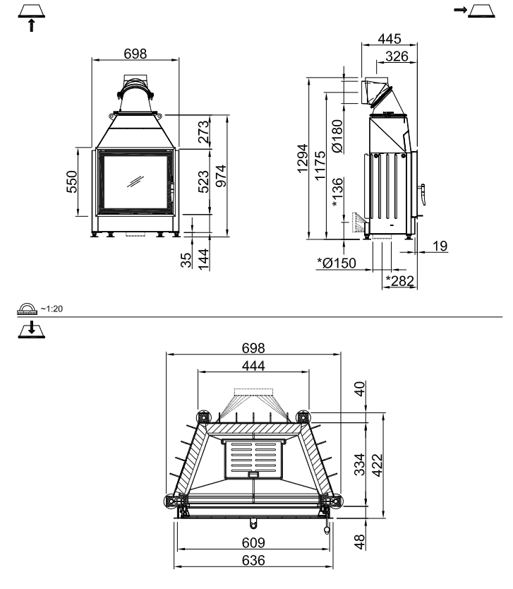 Spartherm Focar semineu Mini S RLU pentru case pasive