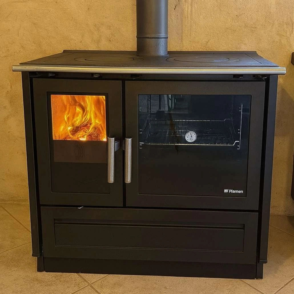 Soba de gatit P91 Negru cu plita si cuptor - 9kW