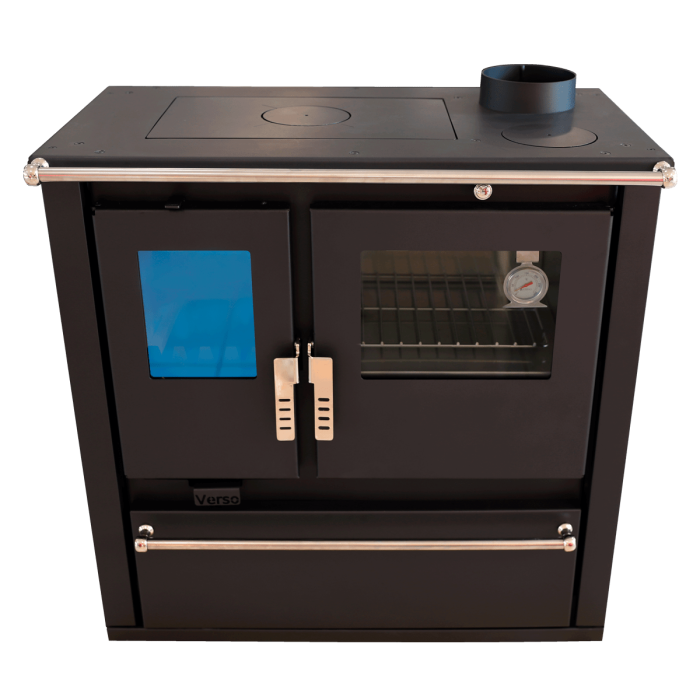 Sobă de gătit pe lemne Verso CS Plus Inox – 7,7 kW