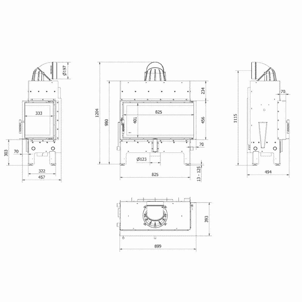 FLOTEK L 12kW - Sticla Dreapta fara stalp - Samota Neagra