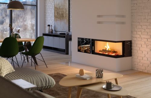 Focar semineu Heatro 81PH Negru