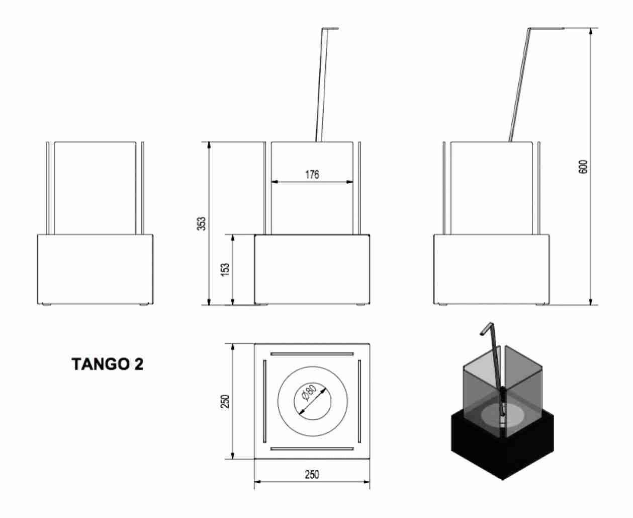 TANGO 2 Negru- Mobil