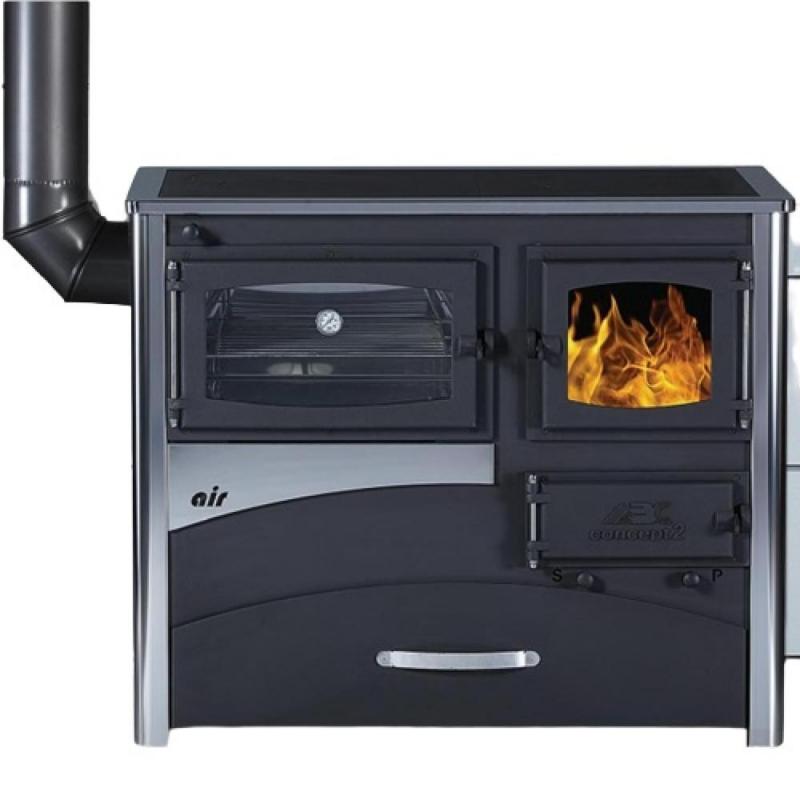 Soba incalzire locala, plita/cuptor, Concept 2 air, inox, 12 kw