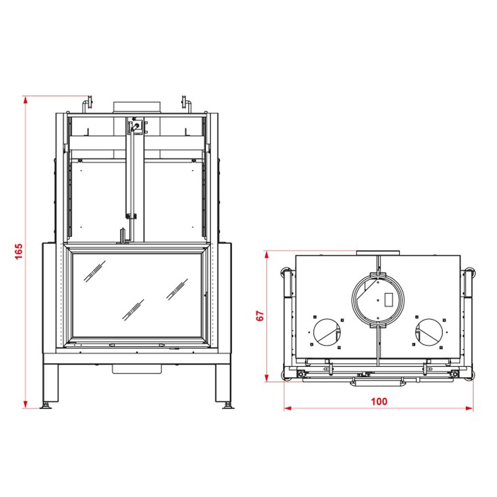 Focar semineu 86 Frontale Easy Line