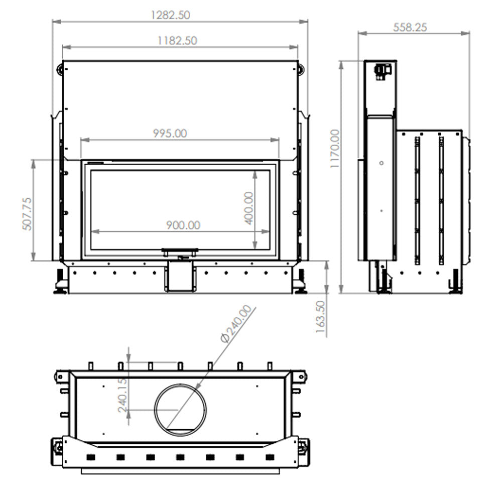 Focar A-caminetti FLAT 90X50 ECO