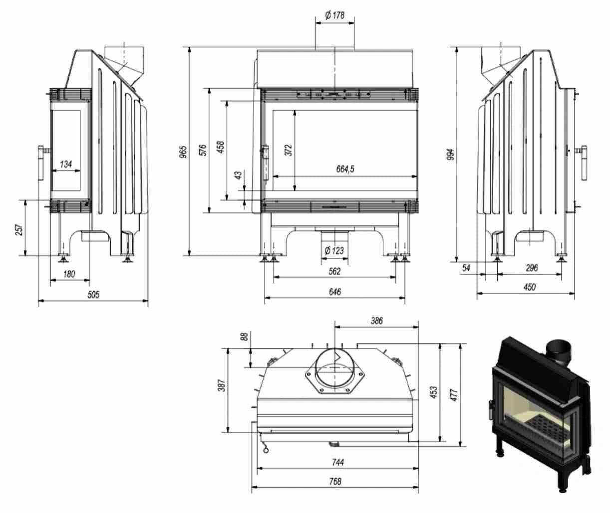 BK120 Sticla Dreapta