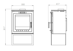Sobă pe lemne VDB Artish plus 5KW