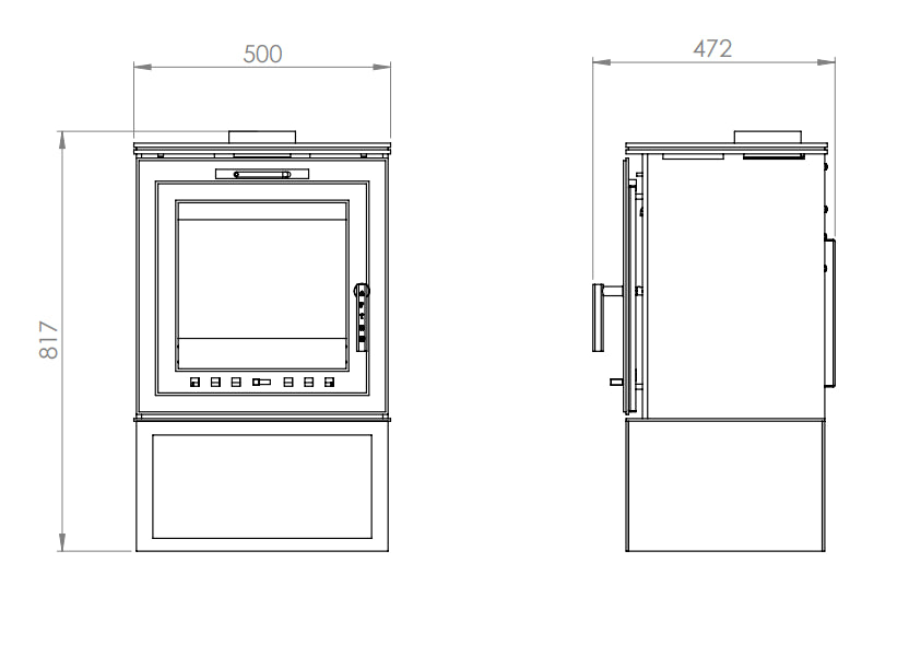 Sobă pe lemne VDB Artish plus 6KW
