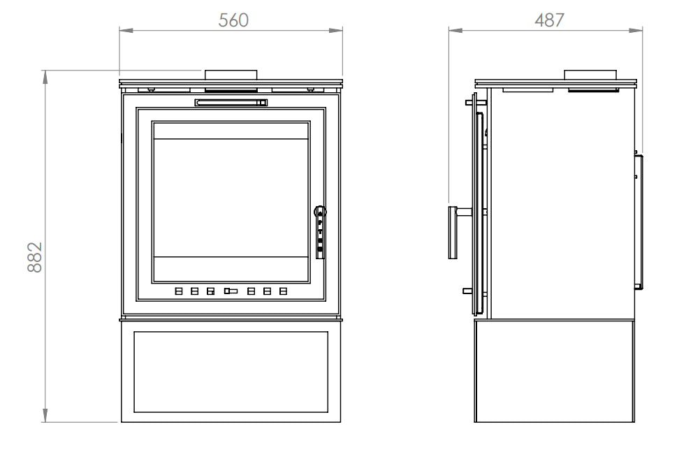 Sobă pe lemne VDB Artish PLUS 8 KW
