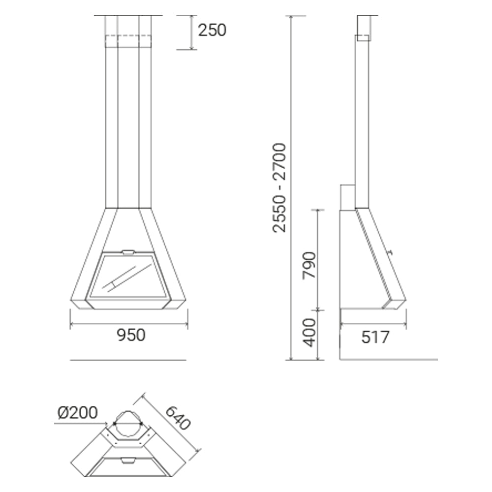 Semineu suspendat Arion Corner