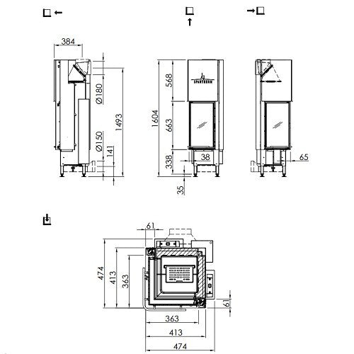 Spartherm Focar semineu Arte 2LRh-66