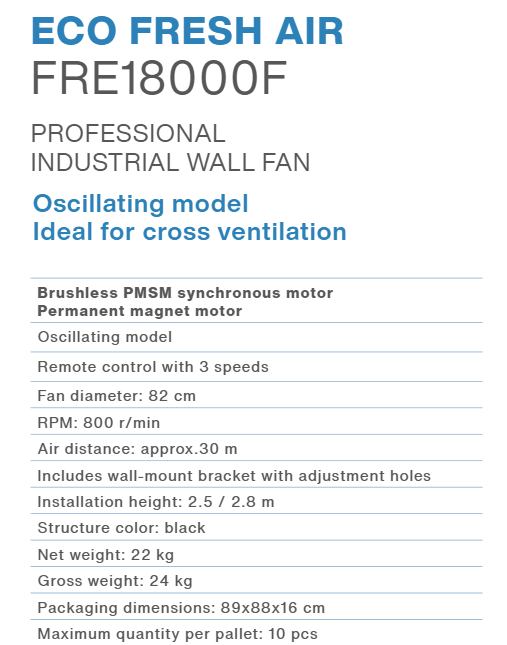 ECO FRESH AIR FRE18000F