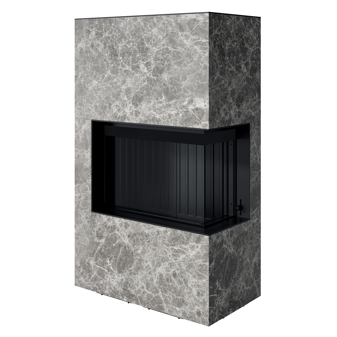Șemineu Citrin 2R - Vedere Panoramică pe Două Fețe, Design Modern Slim