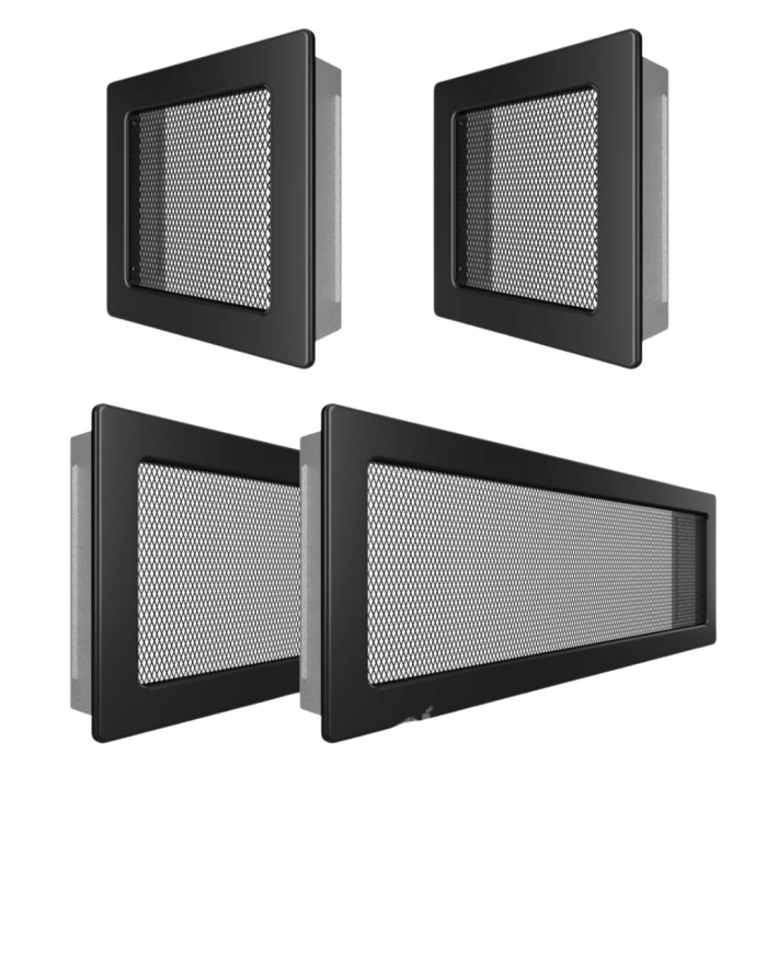 Set Grile Complet ventilatie – convectie semineu, 2 x 17×17 cm, 2 x 17×49 cm