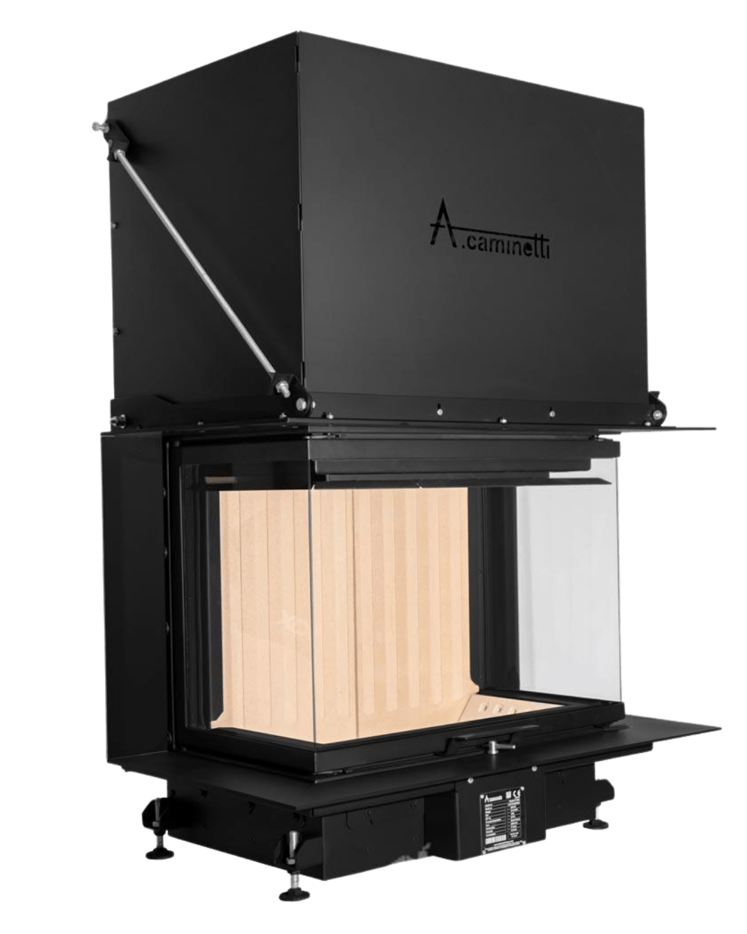 A-caminetti CRYSTAL MAX – Focar Șemineu 3 laturi vitrate