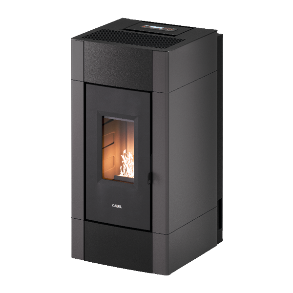 Soba peleti Cristal 9 plus negru Canalizabila
