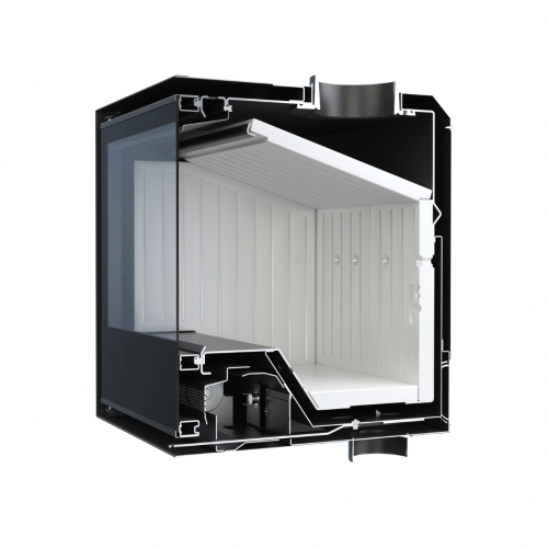 Focar semineu Hitze Cubo 700 cu ventilatie
