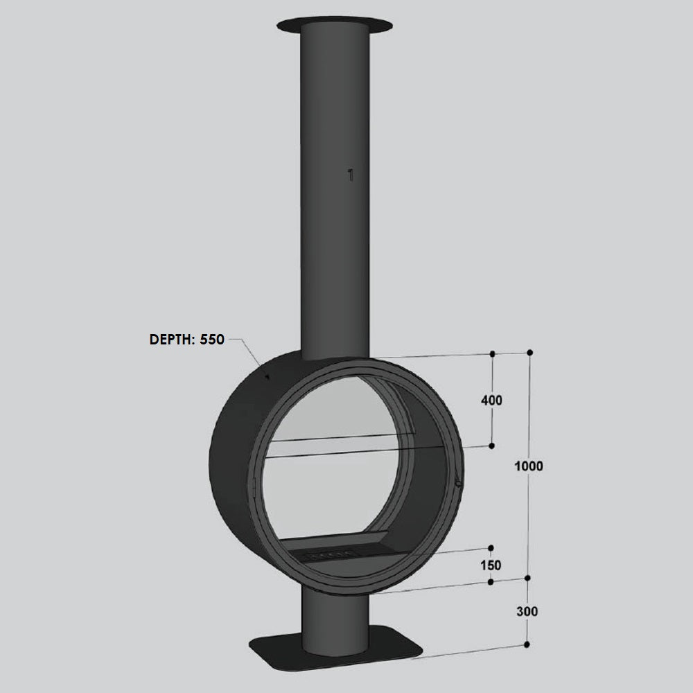 Semineu suspendat Cylinder
