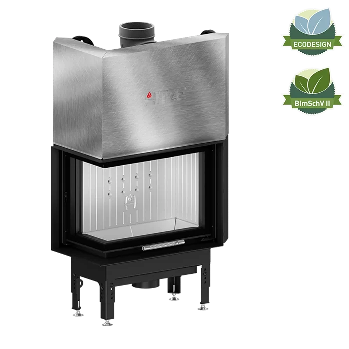 Șemineu Hitze HST59X43.LG 12,2 kW Sticlă laterală stânga, Ghilotină
