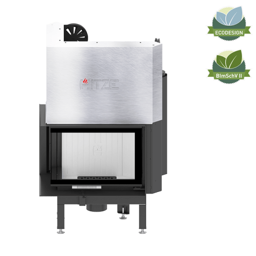 Focar Șemineu Hitze Albero 9kW Ușă standard stânga (ghilotina) cu sticlă decorativă AL9LG.H-D