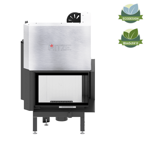 Focar Șemineu Albero 9kW Ușă standard dreapta (ghilotina) cu sticlă decorativă AL9RG.H-D