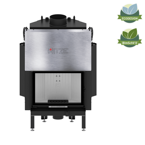 Termoșemineu ALBERO 13,5 kW AQUASYSTEM - Ușă dreapta tip ghilotină ALAQS59X43.G-D
